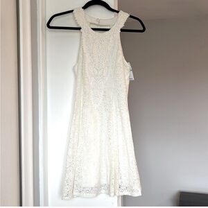 Elegant Lace Sleeveless Dress - Ivory/Cream (NWT)